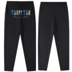 "Autumn Trapstar It's a Secret Black Joggers - Embrace fall vibes with these stylish black joggers from Trapstar's exclusive collection, perfect for a cozy and fashionable autumn look."