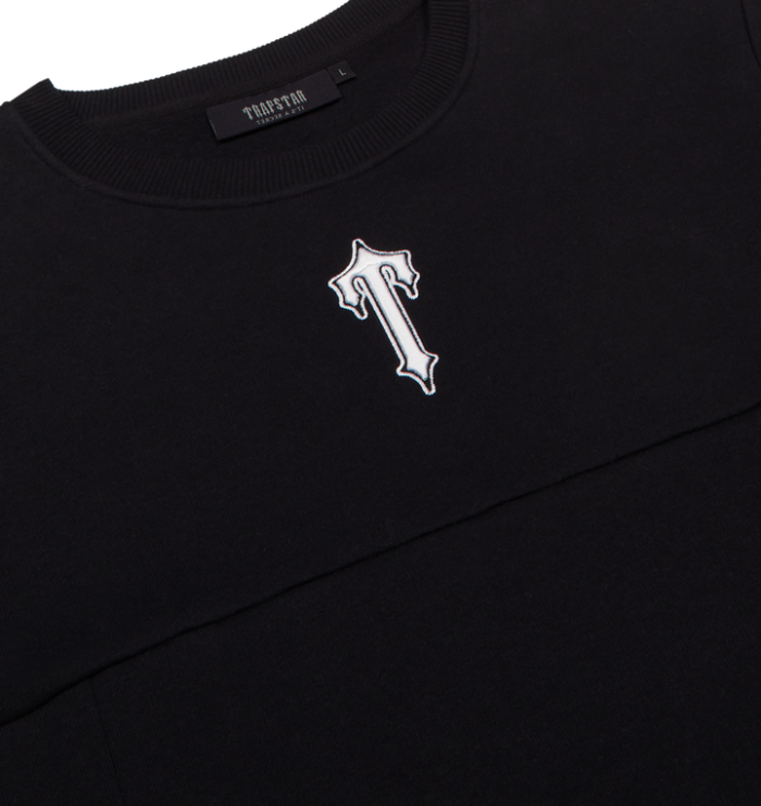 Irongate T Crewneck Tracksuit - A sleek and stylish all-black tracksuit featuring the Irongate T design."