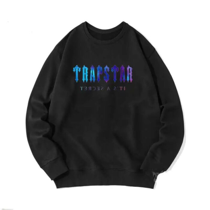 "Crewneck Trapstar It’s a Secret Sweatshirt - A stylish and unique crewneck sweatshirt by Trapstar, perfect for making a fashion statement with the 'It’s a Secret' design."