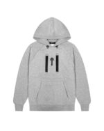 A snug and stylish grey Irongate T Trap Fleece Hoodie for ultimate comfort."