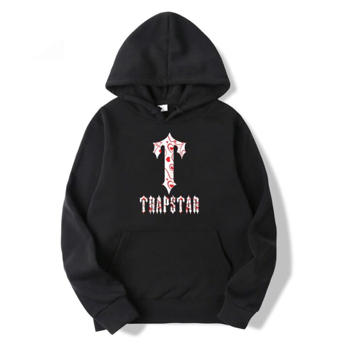 Trapstar Flowers Pattern Hoodie - A stylish hoodie adorned with an intricate floral pattern."