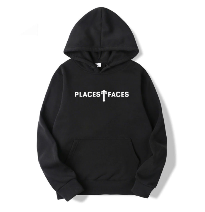 Trapstar Places T-Faces Hoodie - A unique and stylish hoodie featuring T-Faces and iconic places."